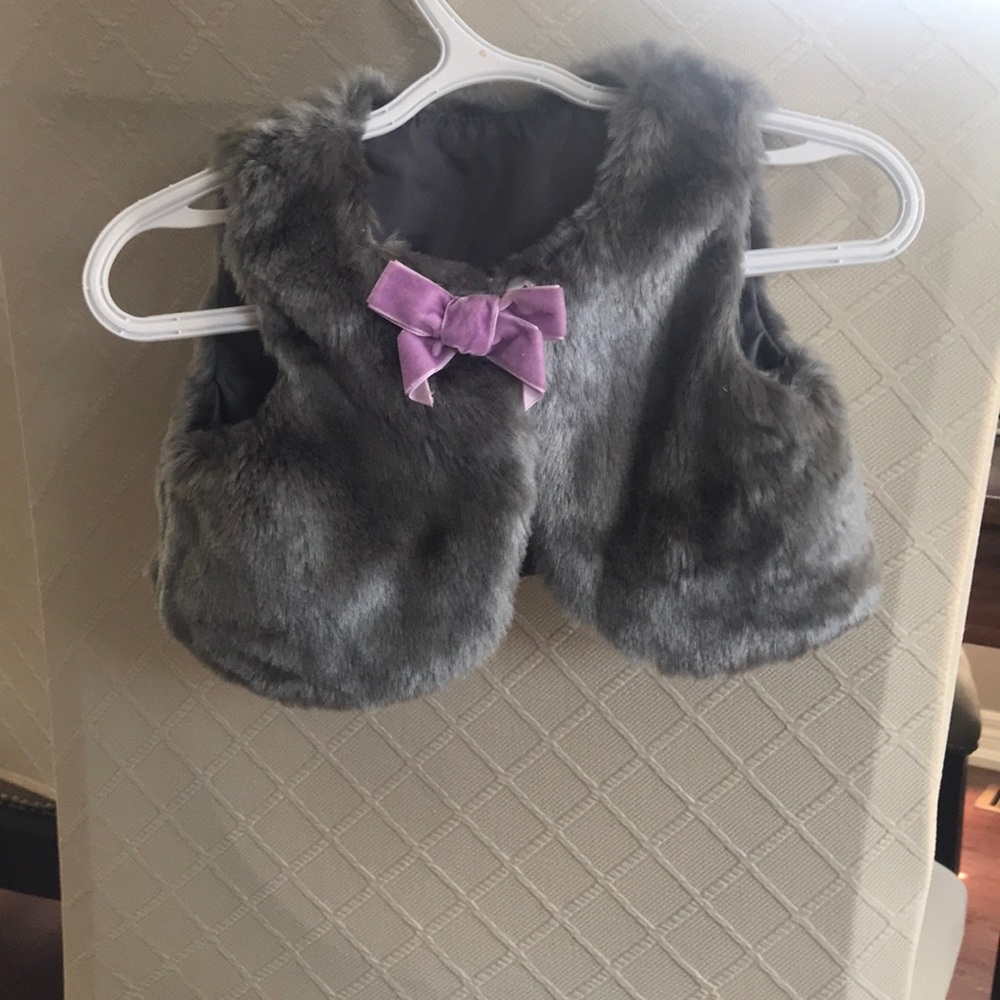 Baby girls fur vest